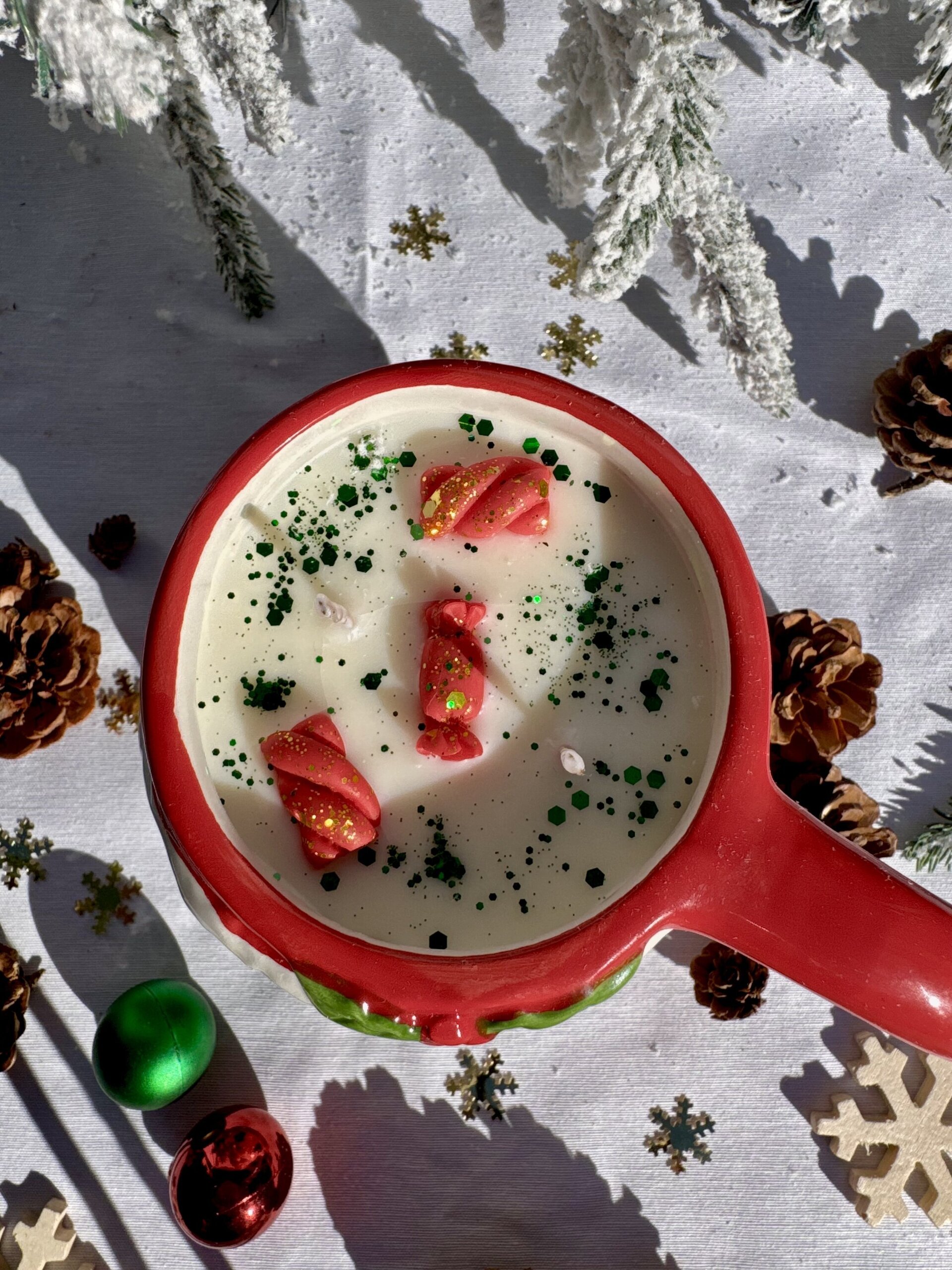 Vela en taza Papa Noel - 2